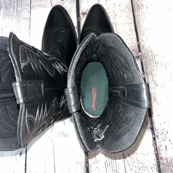 ✅SOLD✅ Laredo Western Birchwood Black Leather Cowboy Boots Size 10.5 - Picture 8 of 17